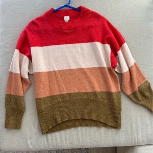 Colorful Striped Women's Sweater